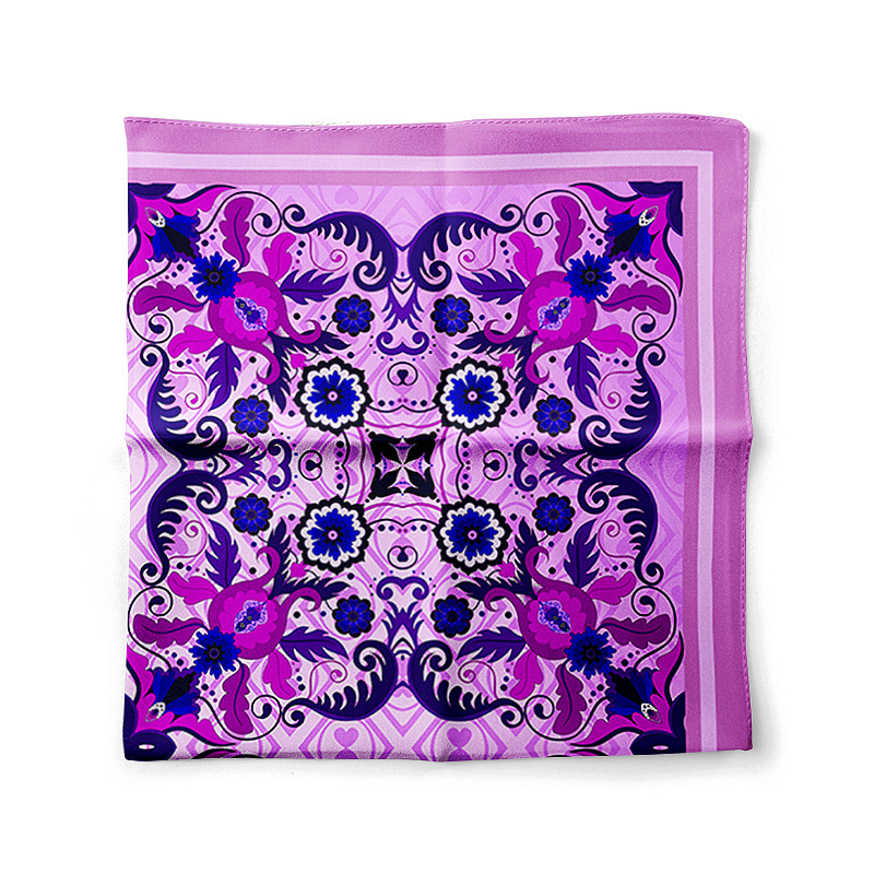 Хустина з натурального шовку Violet spring