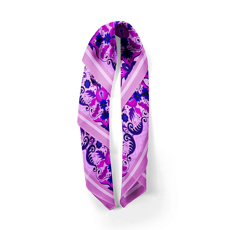 Хустина з натурального шовку Violet spring